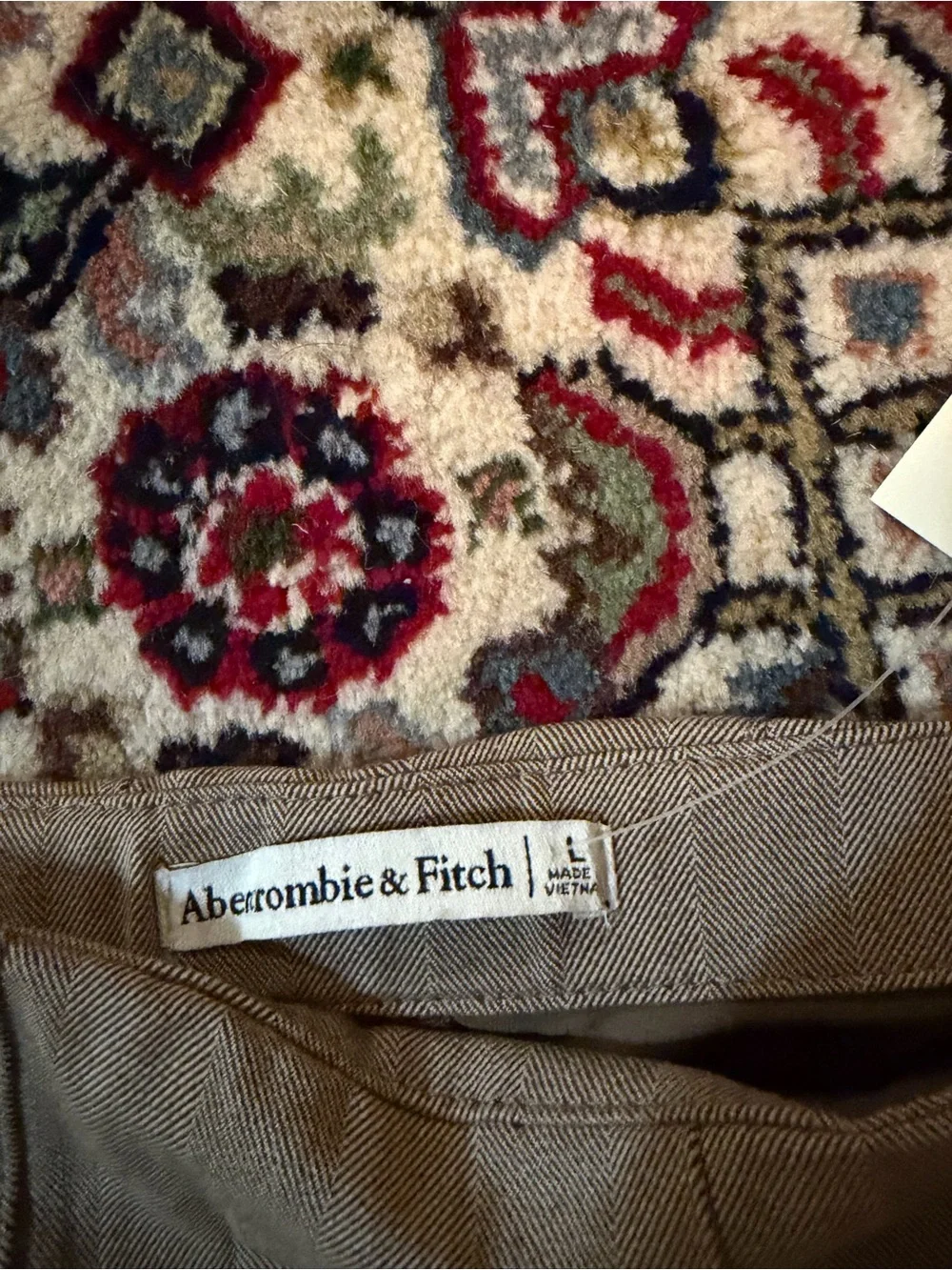 Abercrombie & Fitch Beige Mini Pleated Skort